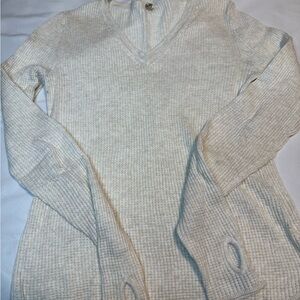 Margaret O’Leary waffle knit top size small